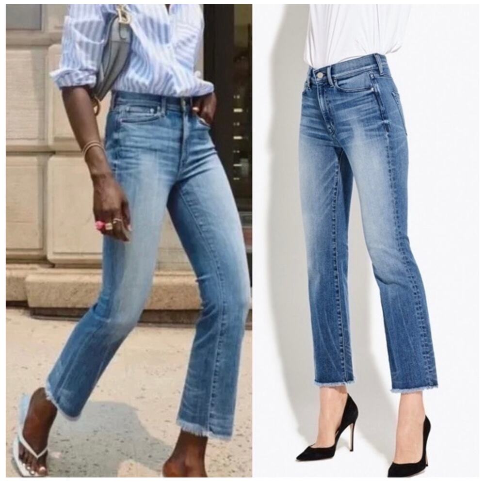 AYR The Bomb Pop Jeans Straight Leg Raw Hem Sz 34